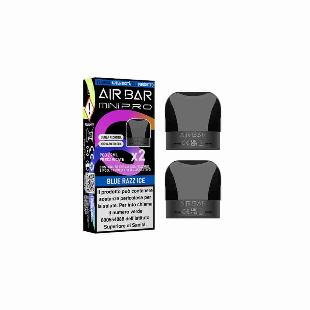AirBar Mini Pro Blue Razz Ice Pod Precaricata 2 pezzi