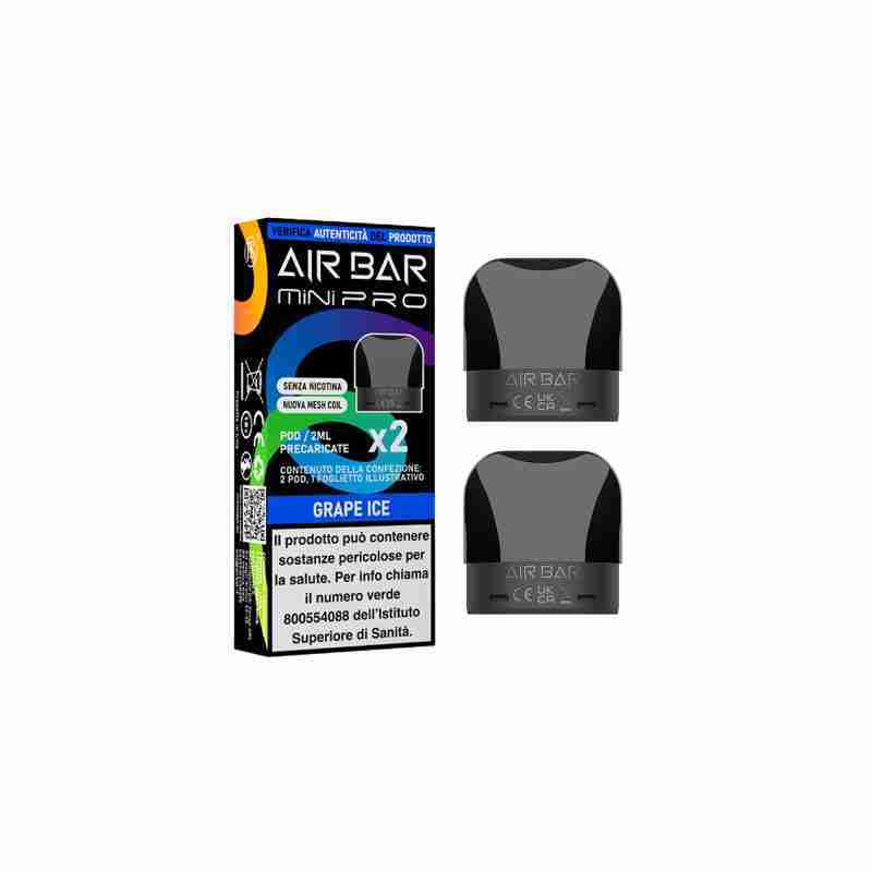 Air Bar – Mini PRO – Grape Ice 0mg – Pod Precaricata da 2ml (2 pezzi)
