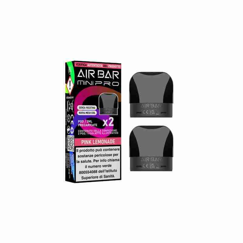 Air Bar – Mini PRO – Pink Lemonade 0mg – Pod Precaricata da 2ml (2 pezzi)