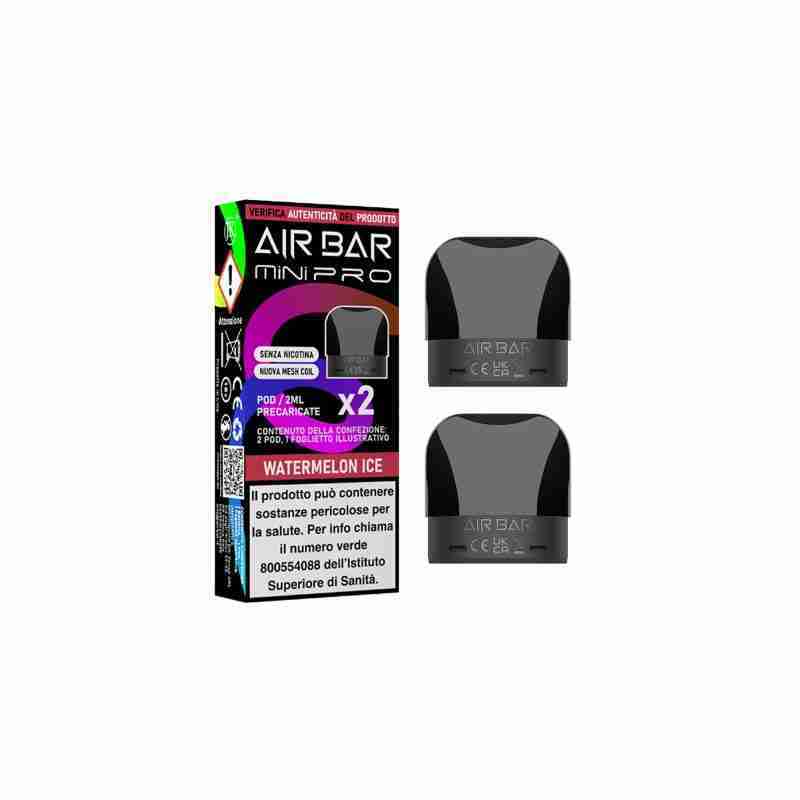 Air Bar – Mini PRO – Watermelon Ice 0mg – Pod Precaricata da 2ml (2 pezzi)